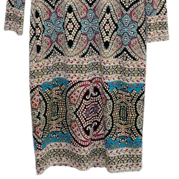 Maggie London v neck long sleeve midi dress formal wedding guest event evening - Picture 3 of 9